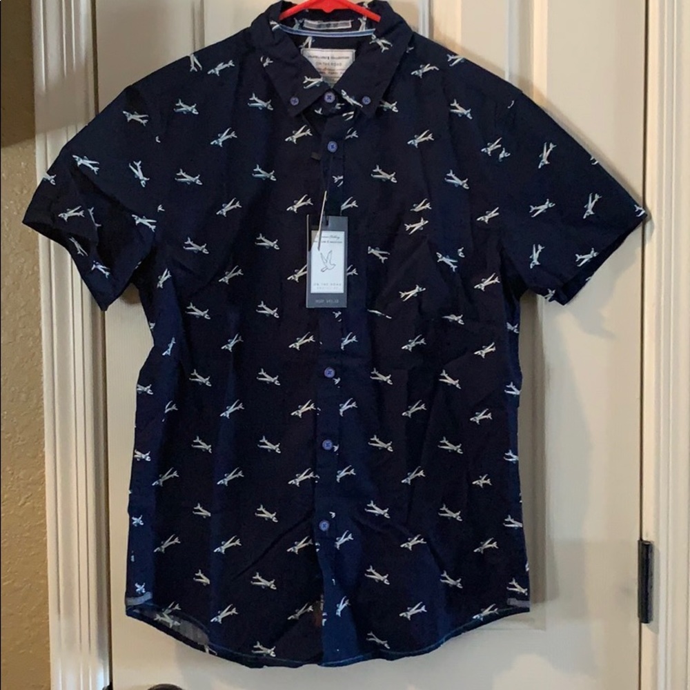Boy’s Airplane Button Down Shirt